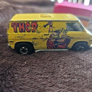 Yellow and Red TIKI Toy Van with Tropical Graphics